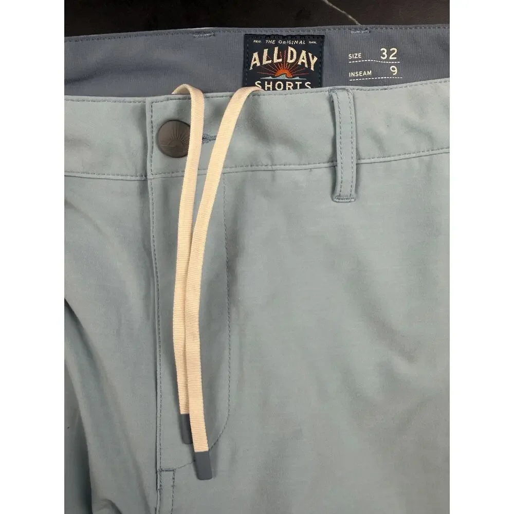 Faherty All Day Shorts Men’s 32 9” Inseam Stretch Chino Blue Tan Rust Set Of 3